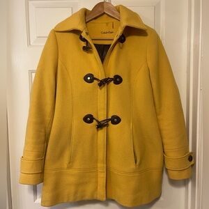 Calvin Klein Toggle Coat Yellow